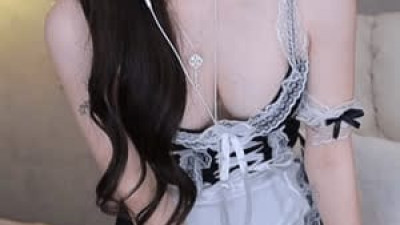 섹드립  bj 채원 메이드복 가터링 채우다 숙인 가슴골