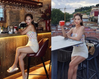 김희정, 초미니에 건강美…포르투 풍경보다 더 아름다워