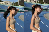 '육상 카리나' 김민지, 군살 하나 없는 탄탄 몸매 '눈길'